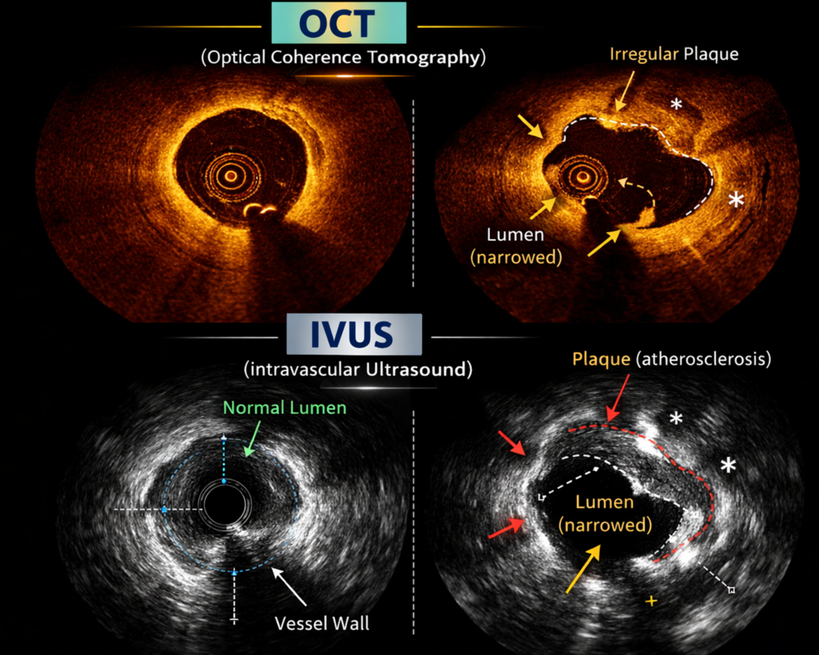 OCT and IVUS-guided cardiac procedures